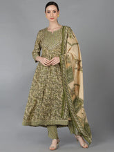 Women Cotton Printed Kurta Trousers With-VKSKD1664